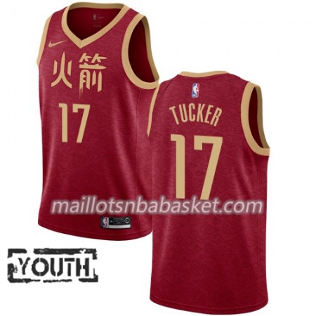Maillot Enfant Houston Rockets PJ Tucker 17 2018-19 Nike City Edition Rouge Swingman